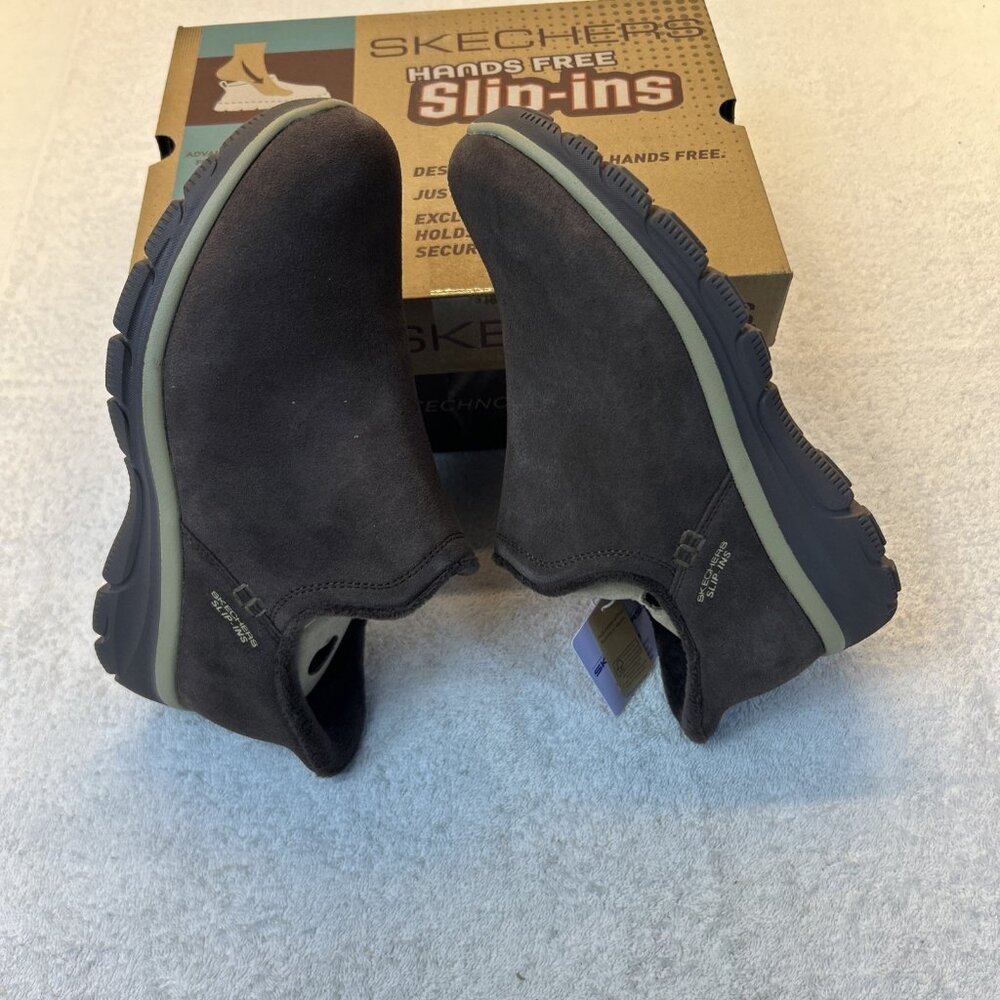 SKECHERS Modern Hour Suede Hands Free Slip-Ins Chocolate Women SZ 9 NEW - Picture 4 of 10